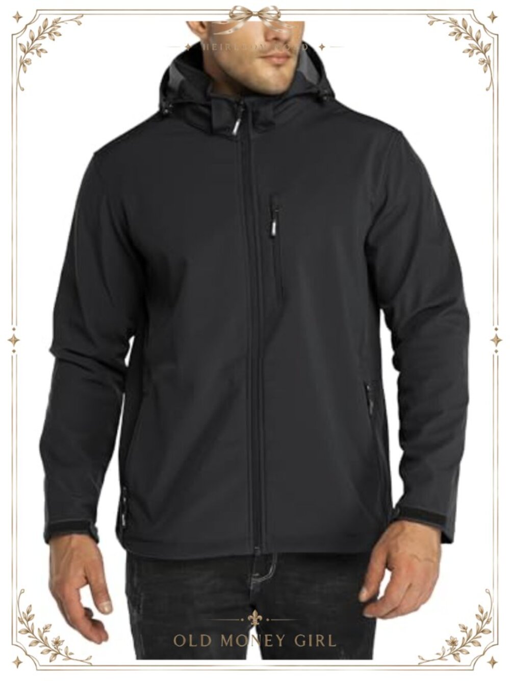Men's Softshell Jacket Waterproof Fleece Lined Windbreaker Hooded Coat